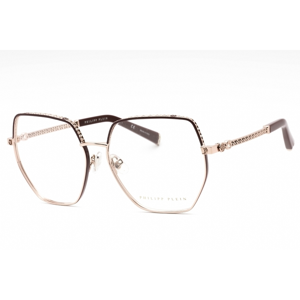 Nwt Philipp Plein Vpp054s 0k99 Shiny Red Gold Eyeglasses